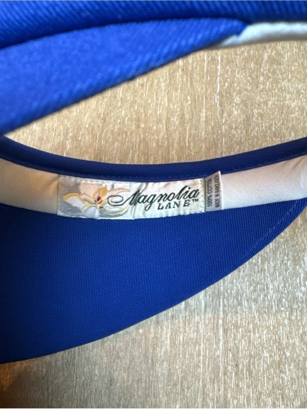 Master’s Blue Embroidered Logo Golf Visor Women’s One Size Magnolia Lane